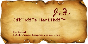 Jónás Hamilkár névjegykártya