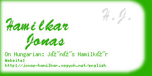 hamilkar jonas business card